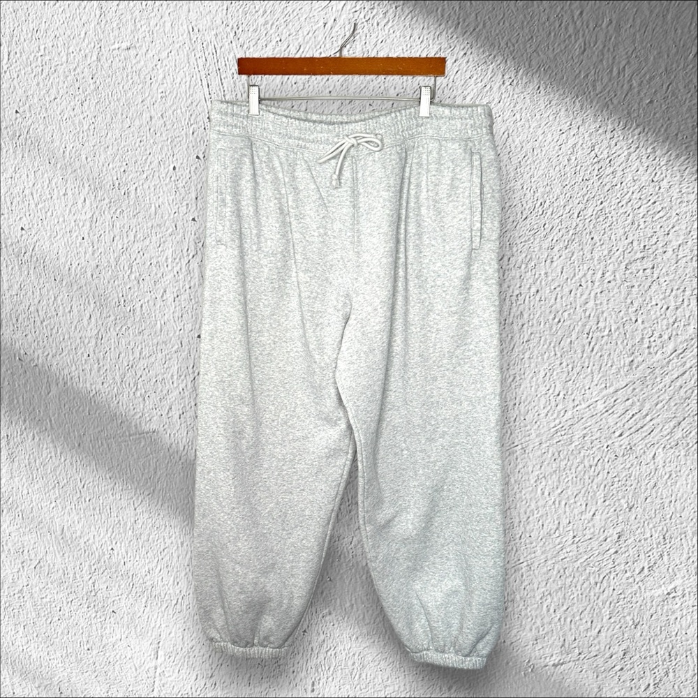 SKIMS Heathered Gray Oversized Baggy Sweat Pants size XL Comfy Loose Neutral